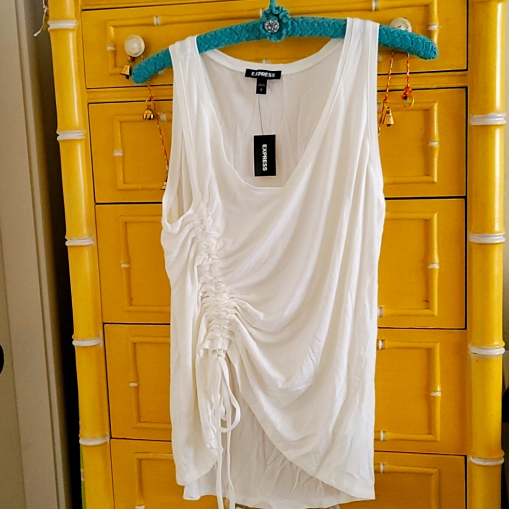 BNWT Asymmetrical Ruched Side Top